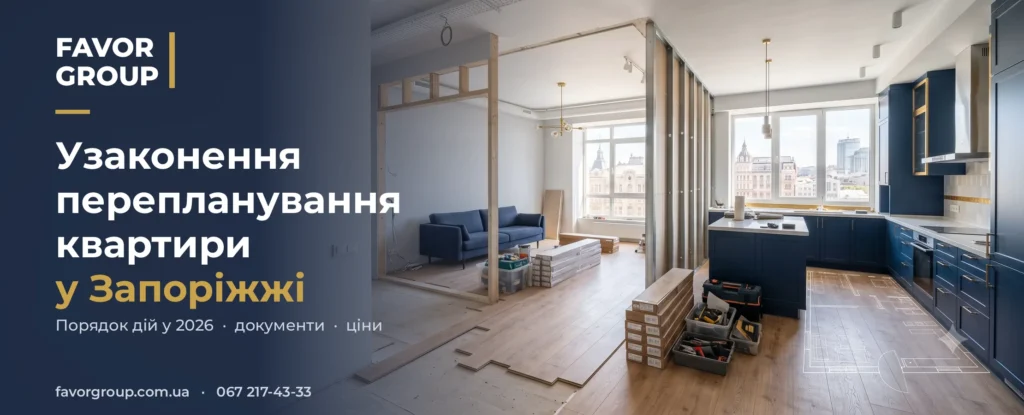 узаконення перепланування квартири запоріжжя